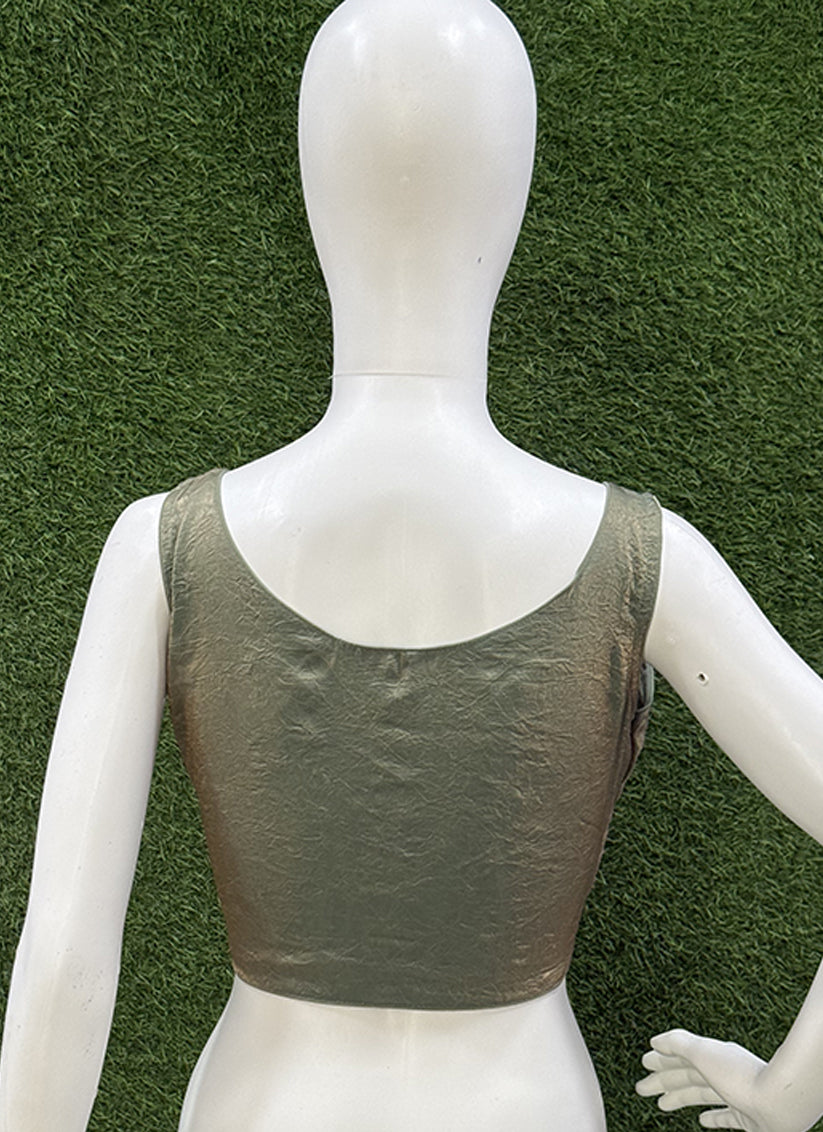 Sage Green Crush Readymade Blouse