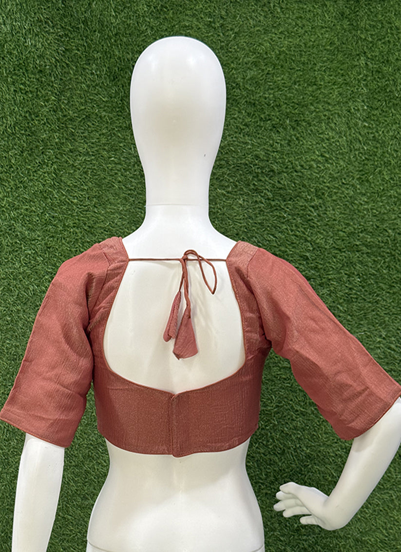 Rust Crush Plain redymade blouse