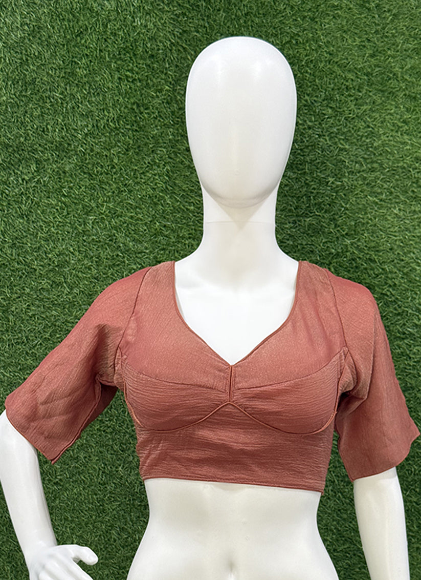 Rust Crush Plain redymade blouse