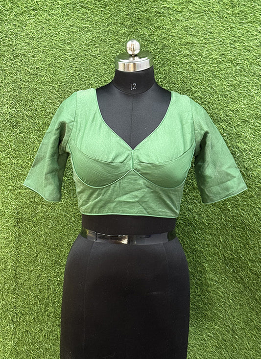 Green Crush Plain redymade blouse