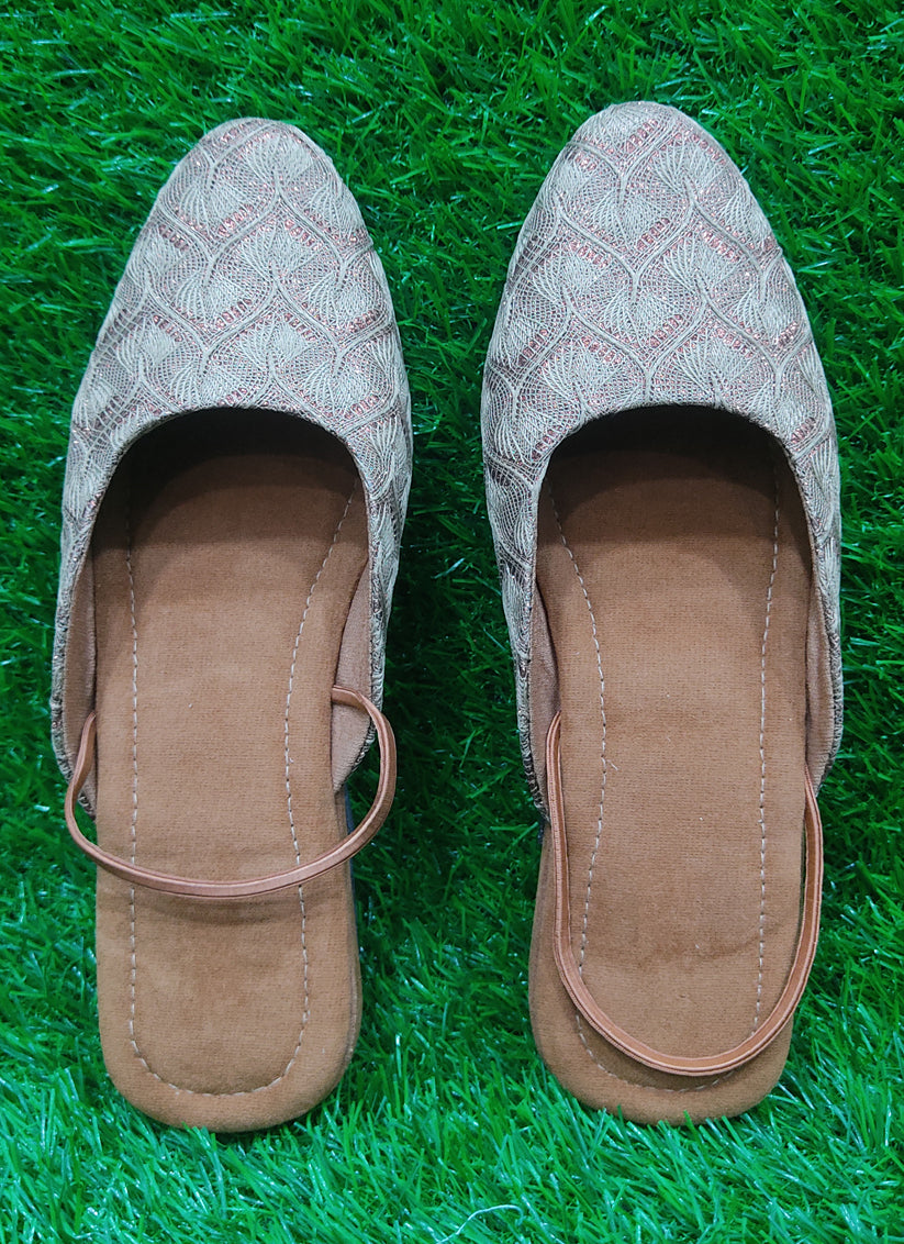 Copper Women Beautifully Handcrafted Women Sandel Style Mojari