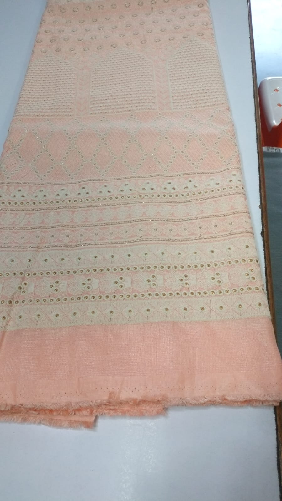 Peach Embroidered Men's Sherwani
