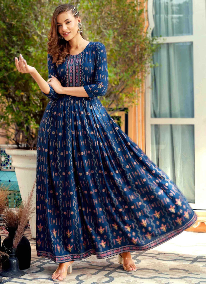 Long kurti 2025 gown type