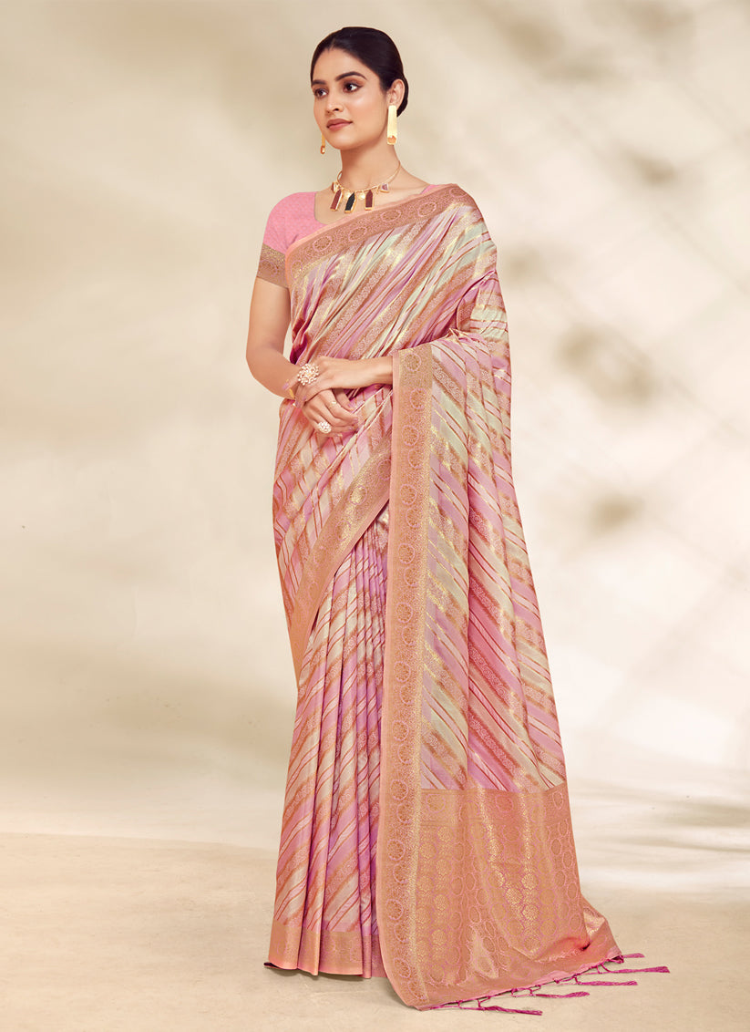 Multicolor Zari Woven Cotton Saree For Festival