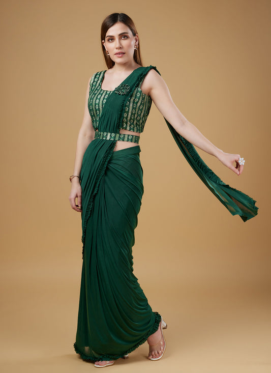 Green Imported Party Wear Saree
