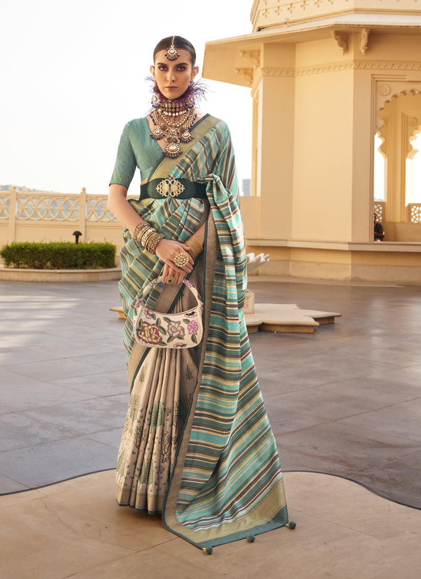 Multicolor Silk Saree for Festival