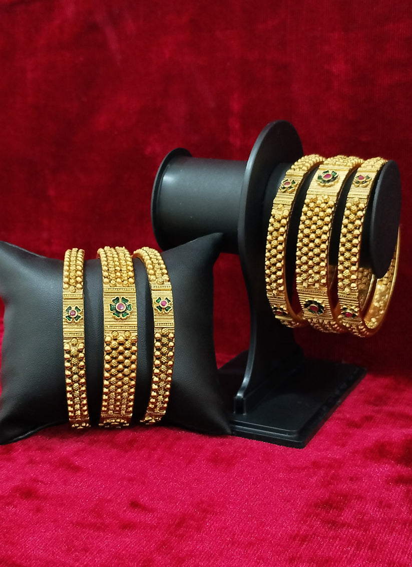 Gold Plated 3 Bangles Set