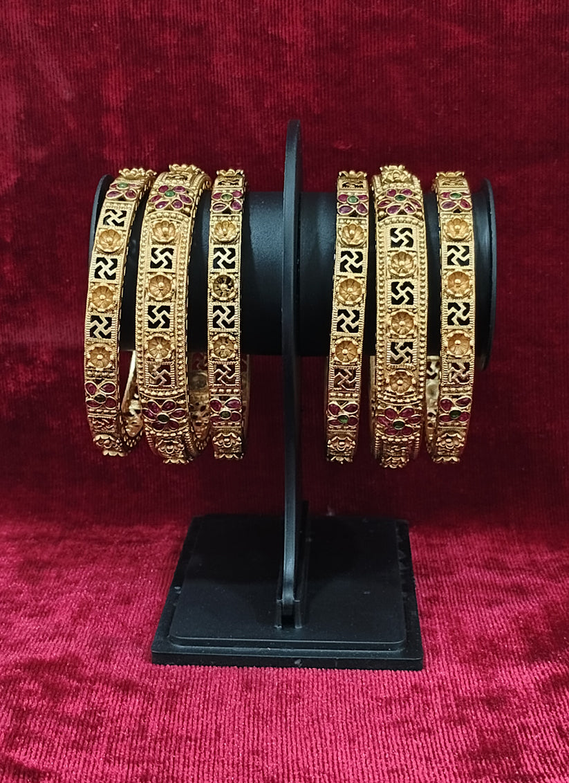 Gold Plated 3 Bangles Set