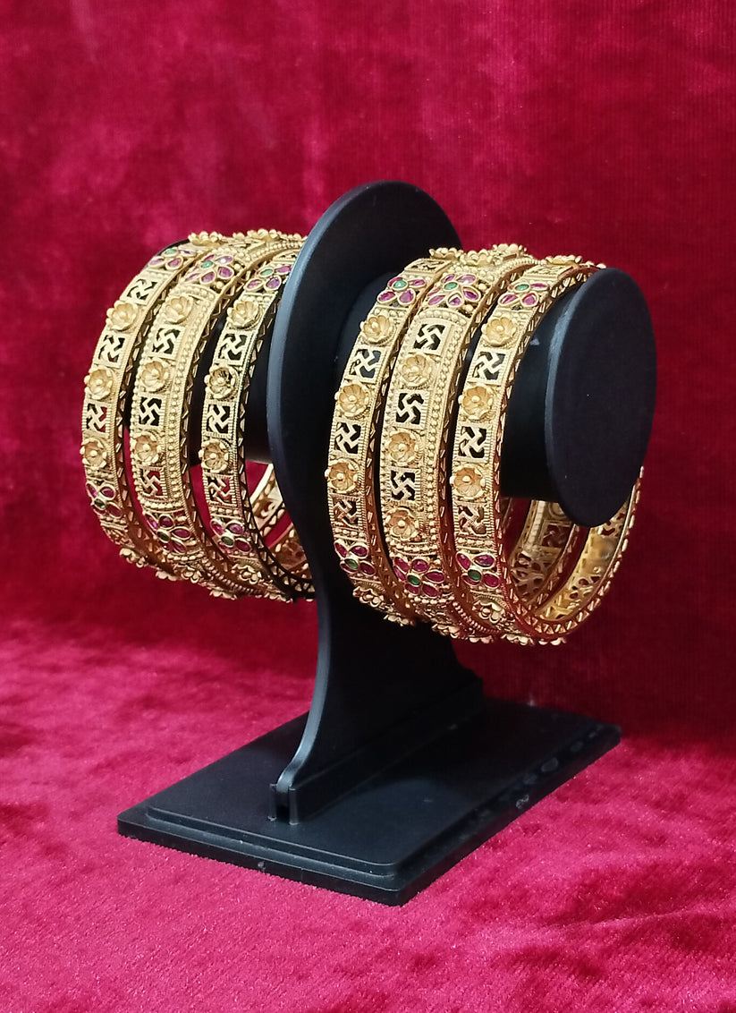 Gold Plated 3 Bangles Set