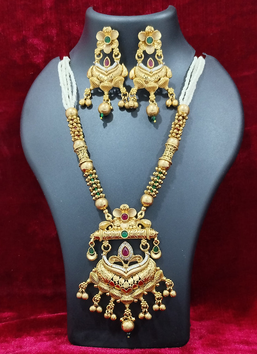 Gold Plated Heavy Choker Necklace Set