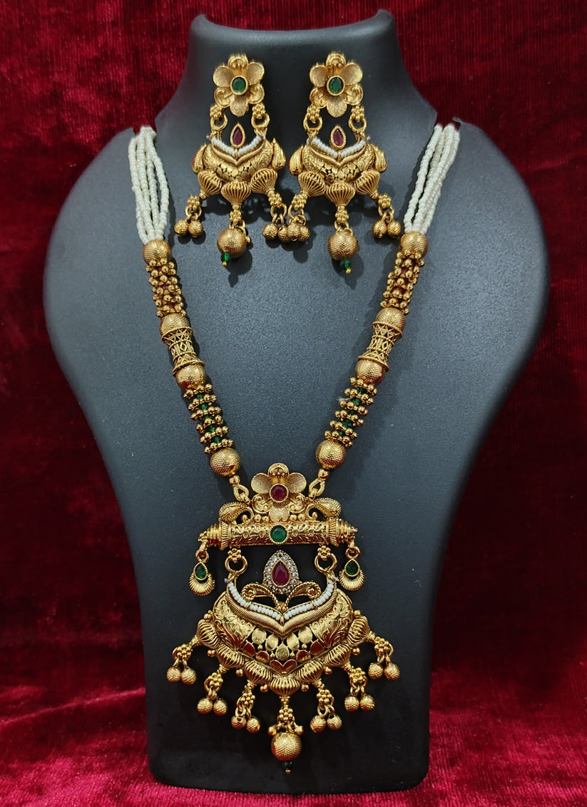 Gold Plated Heavy Choker Necklace Set