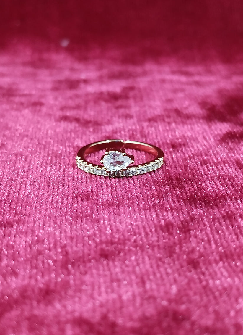 Golden Diamond Ring For Women