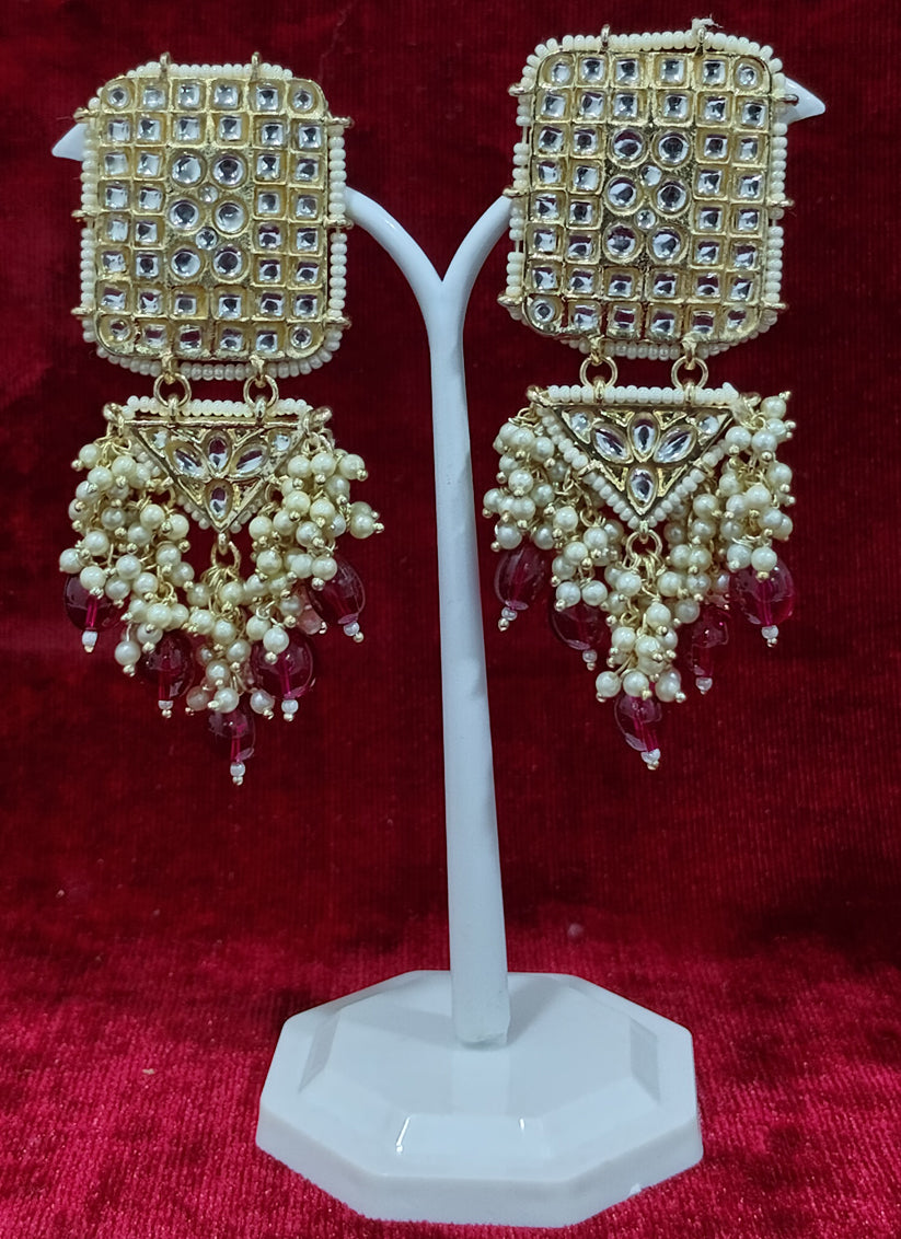 Heavy Kundan Earrings Set