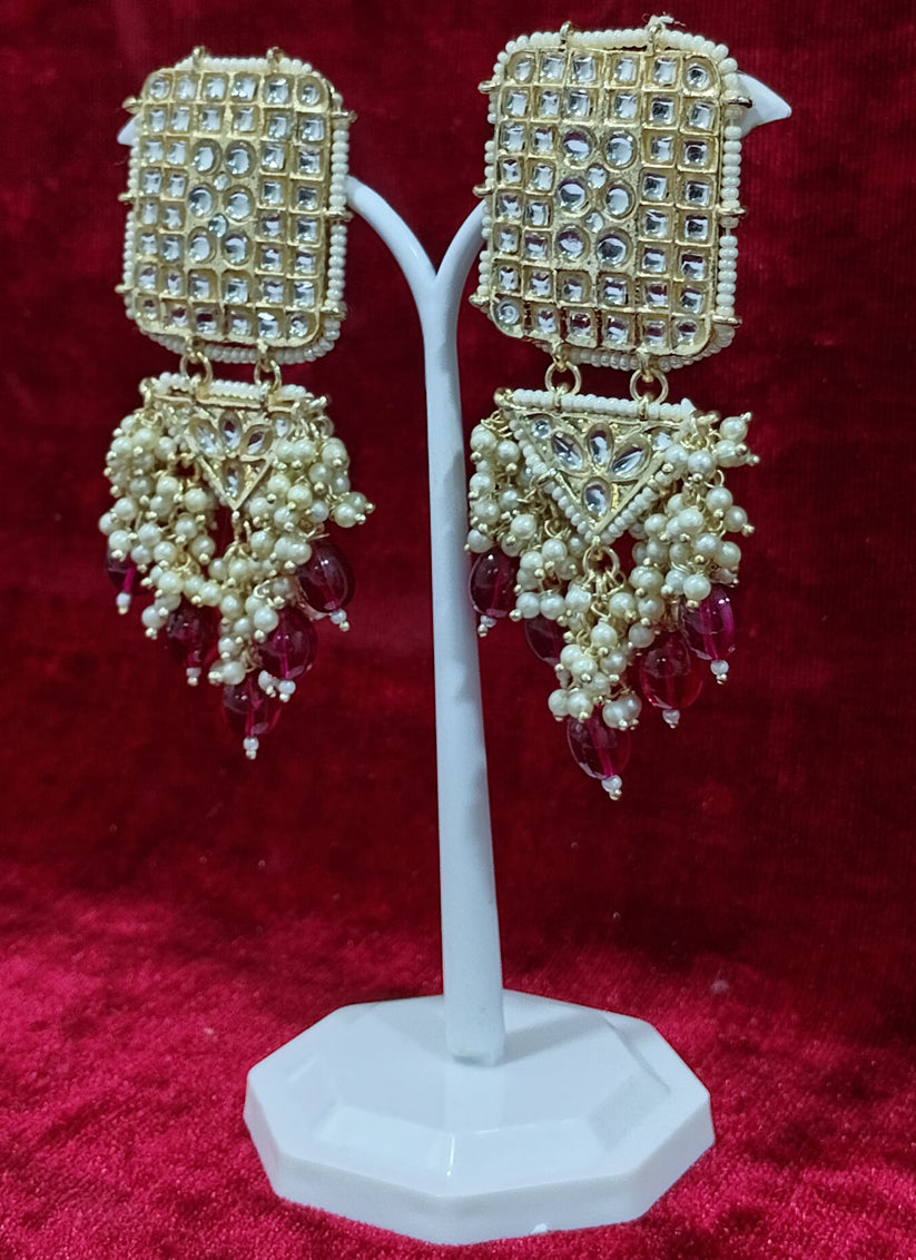 Heavy Kundan Earrings Set