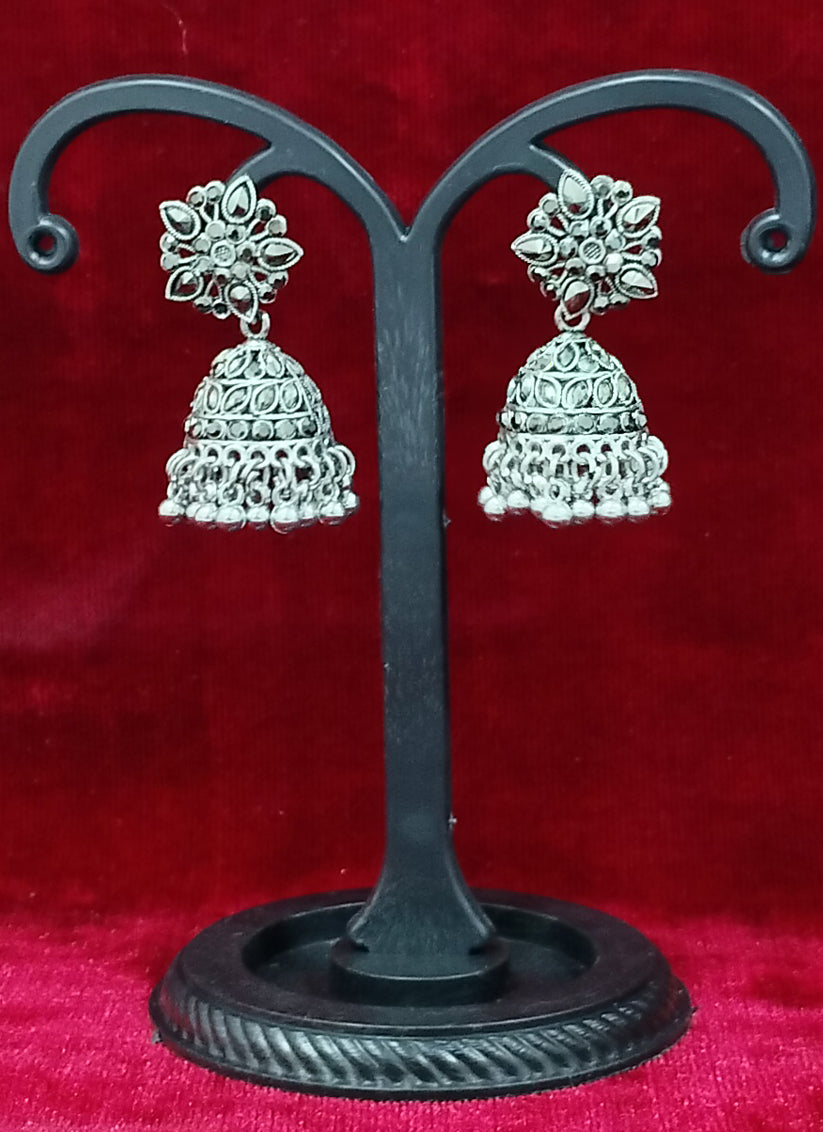 Silver Color American Diamond Earrings
