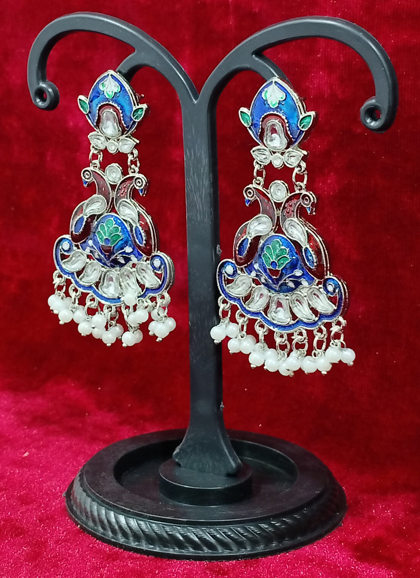 Multi Color Heavy Kundan Earrings
