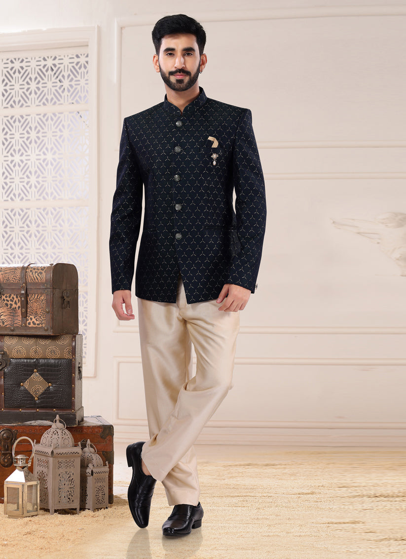 Green sale jodhpuri suit