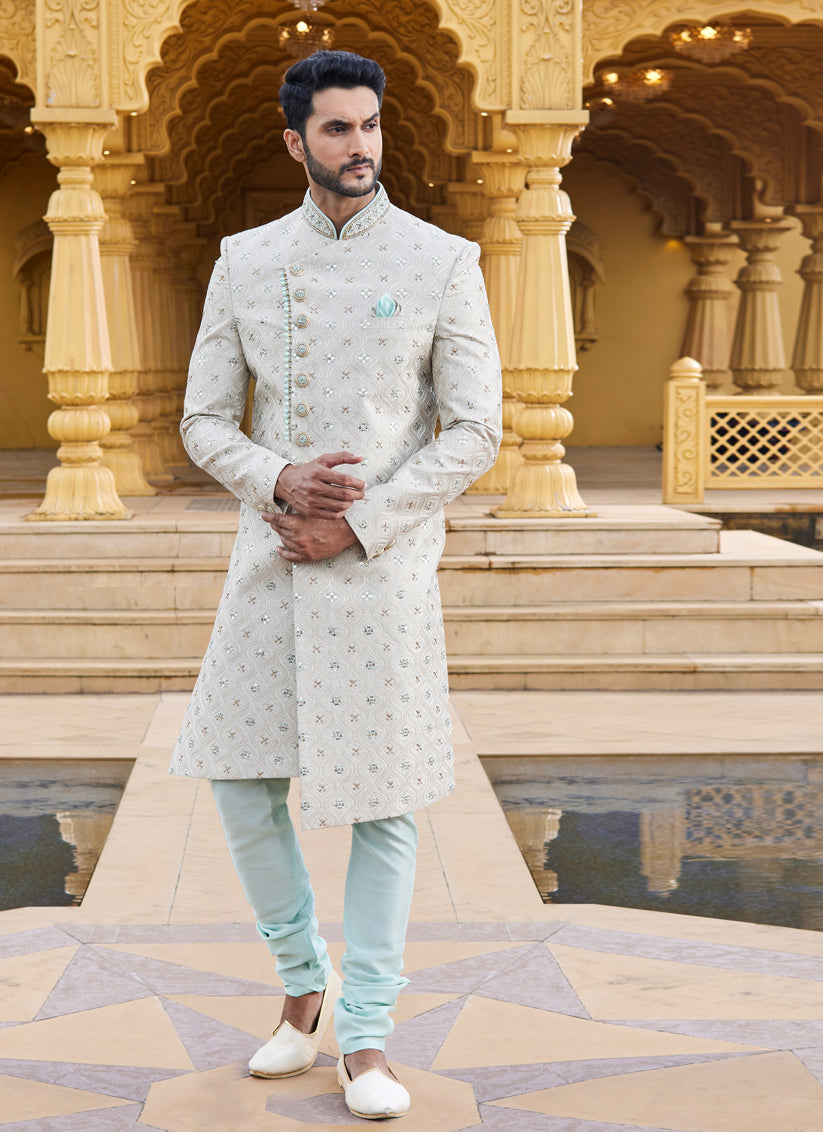 White Wedding Wear Sherwani