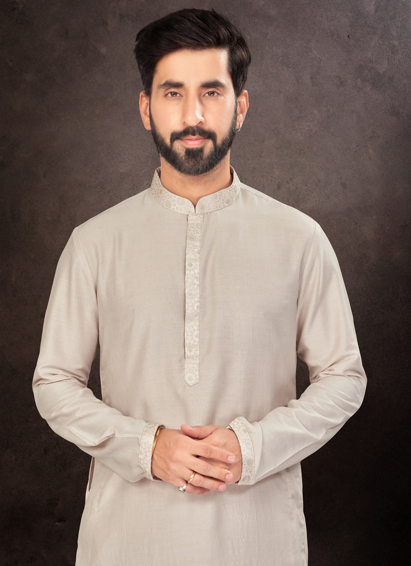 Lavender Mens Kurta Pajama Set