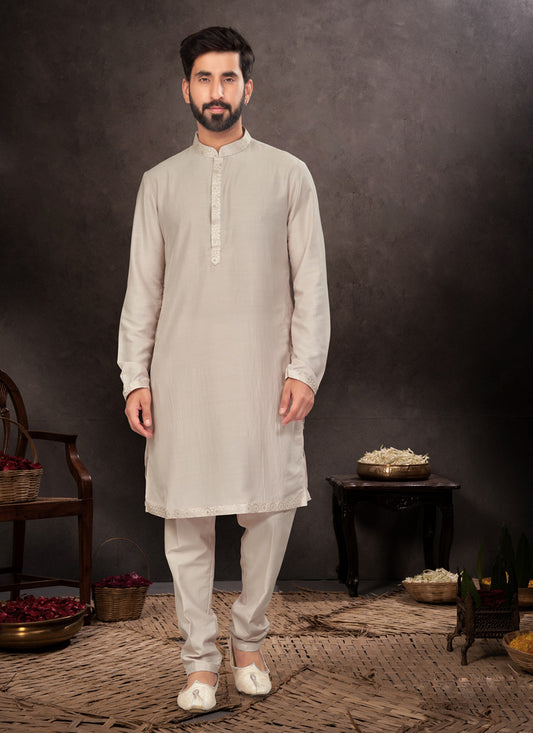 Lavender Mens Kurta Pajama Set