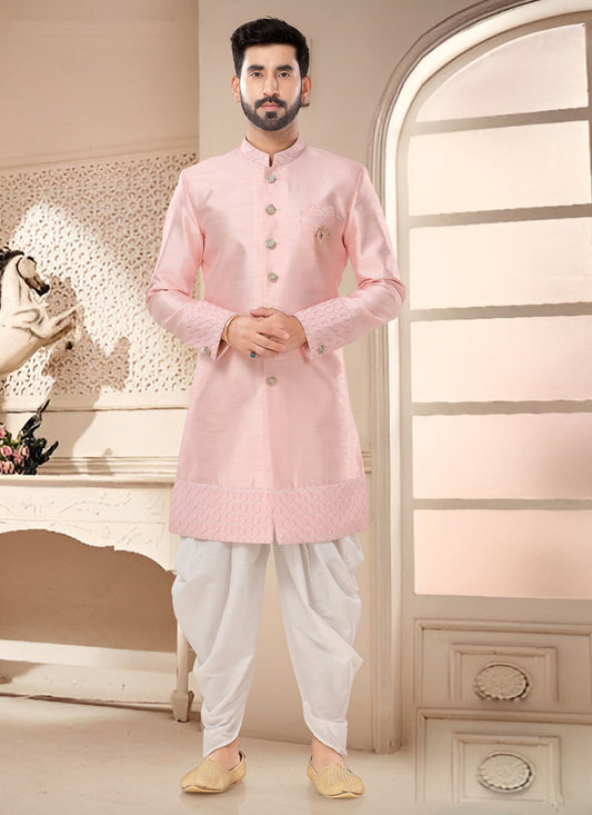 Soft Pink Designer Semi Indo Western