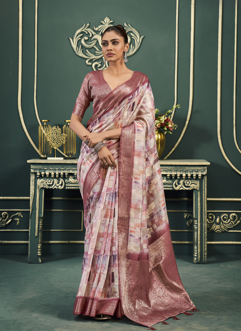 Multicolor Cotton Woven Saree