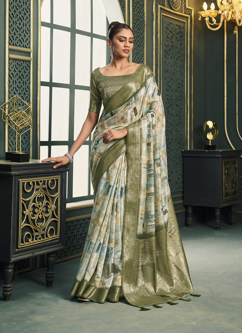 Multicolor Cotton Woven Saree