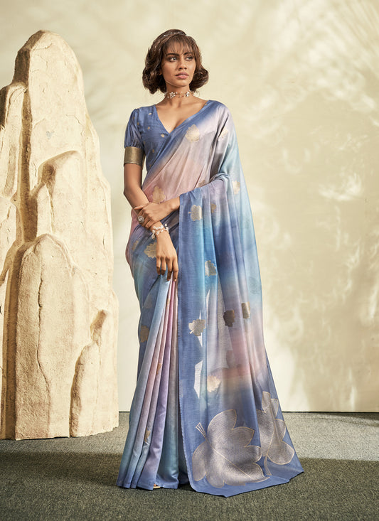 Multicolor Handloom Cotton Silk Embellished Saree