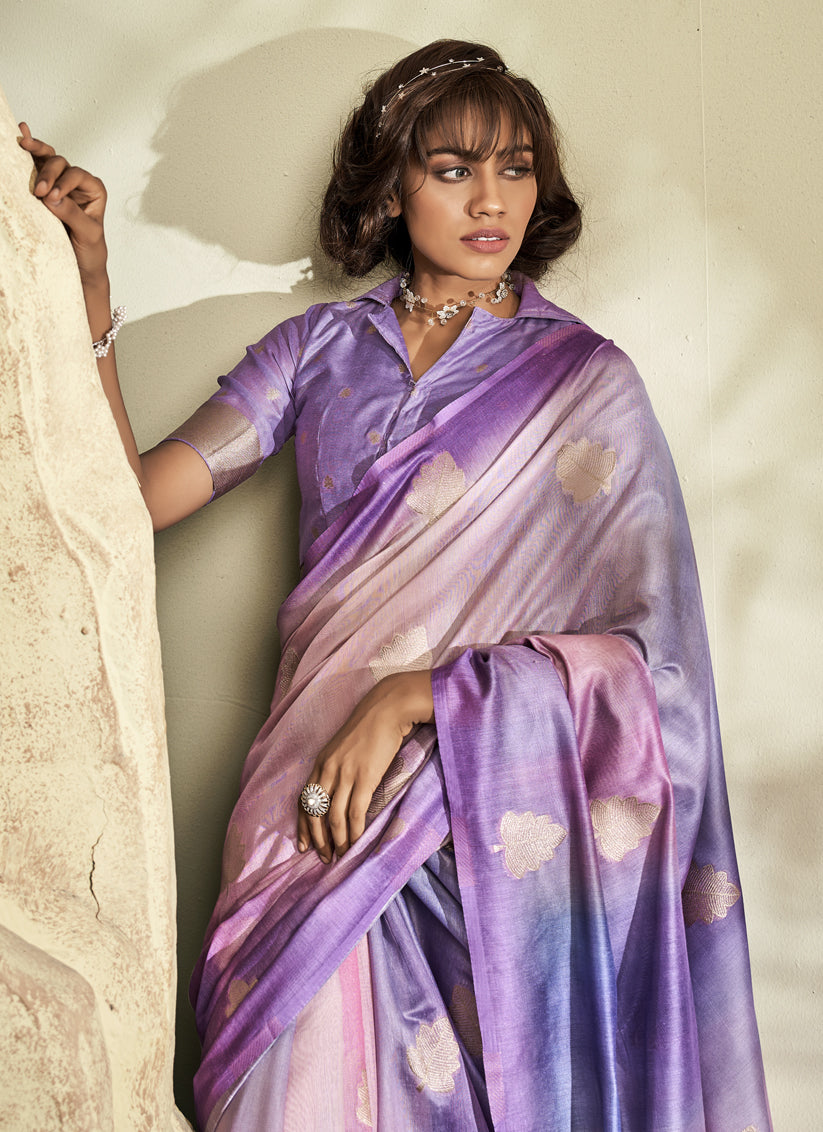 Multicolor Handloom Cotton Silk Embellished Saree