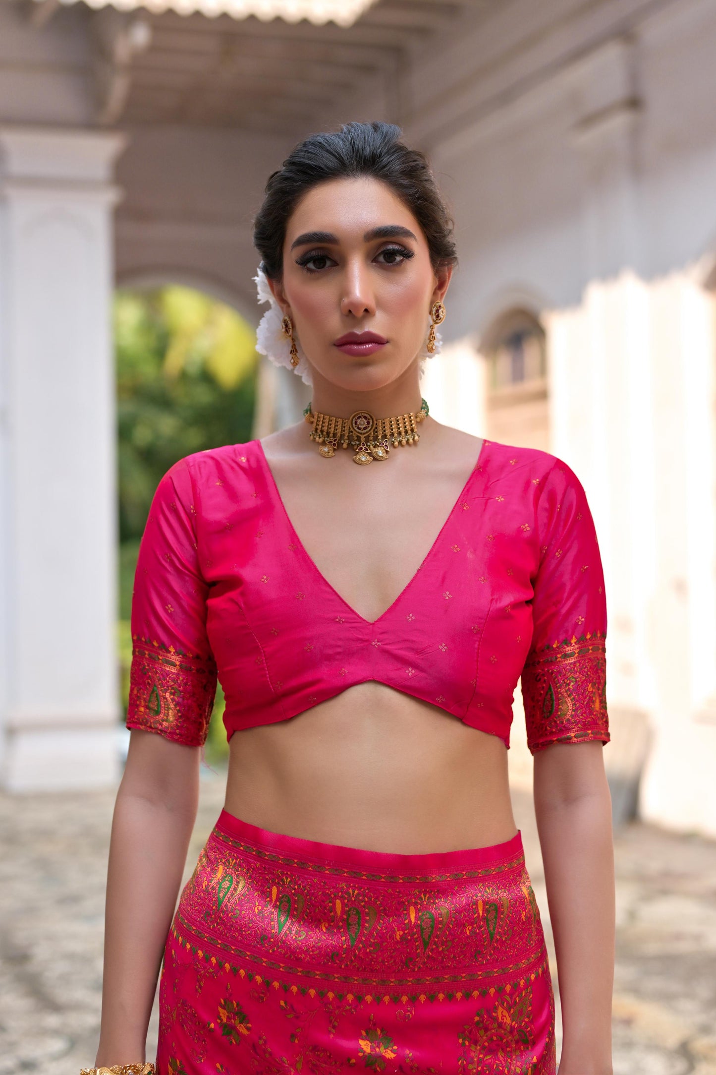 Pink Pashmina Silk Designer Saree for Functions