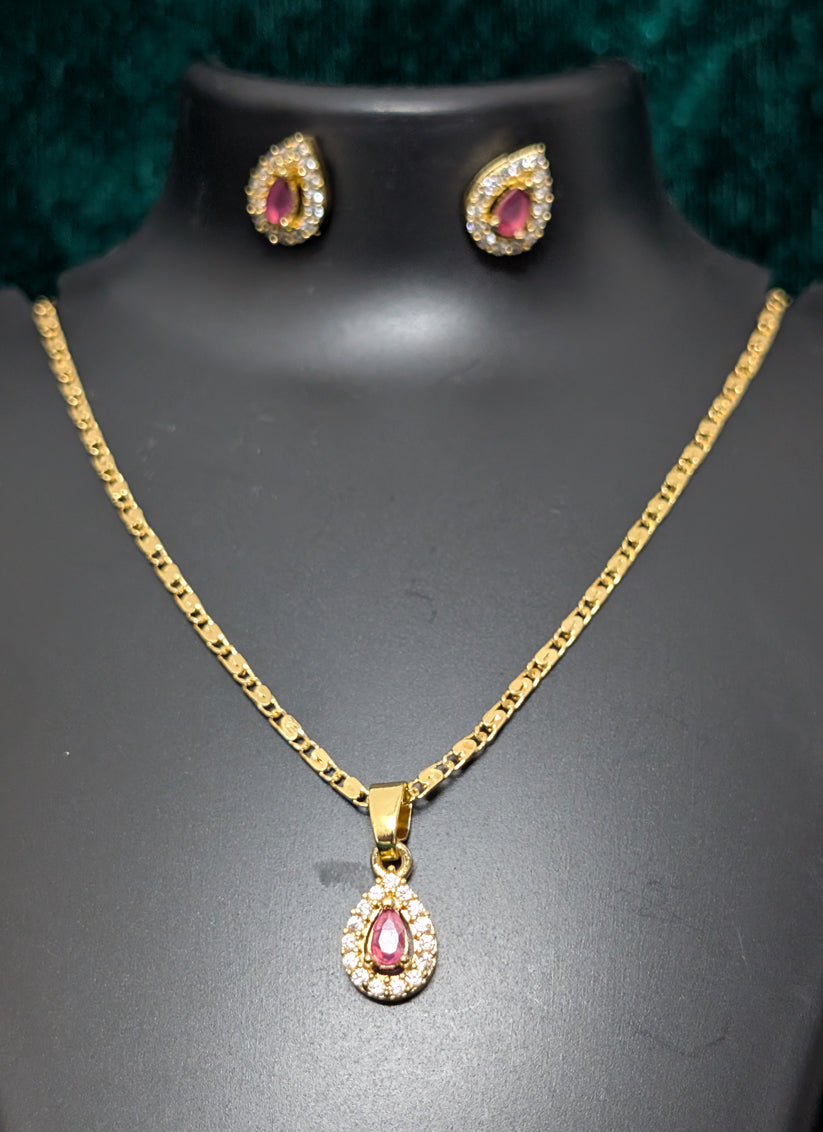 Rose Pink AD Pendant Set
