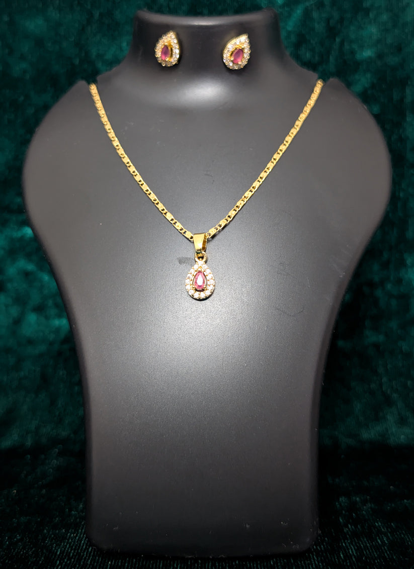 Rose Pink AD Pendant Set