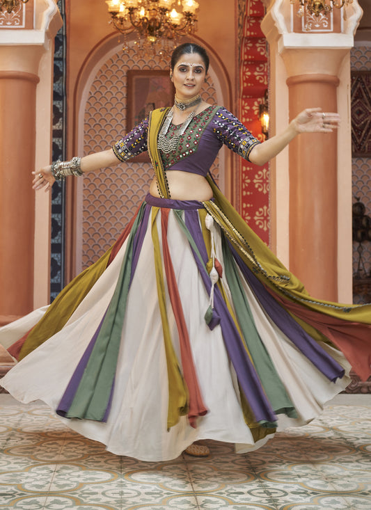 Multicolor Viscose Rayon Navratri Specials Chaniya Choli