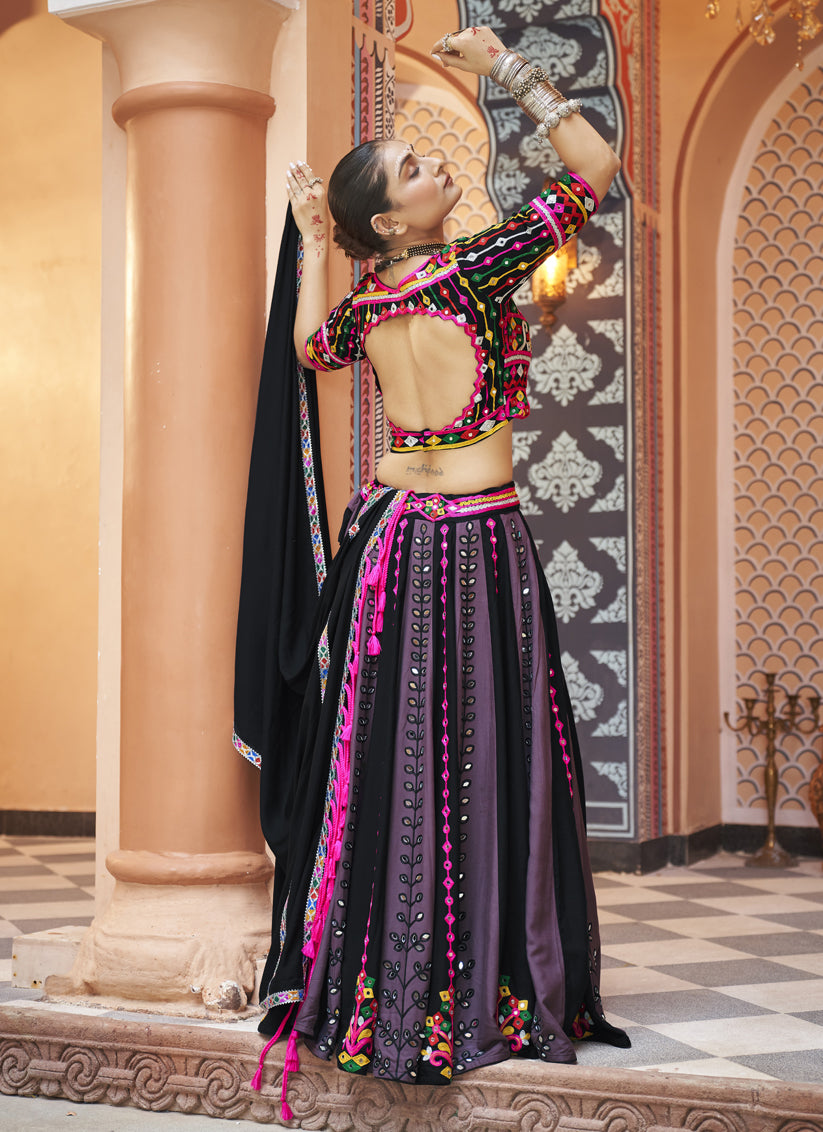 Multicolor Viscose Rayon Navratri Specials Chaniya Choli