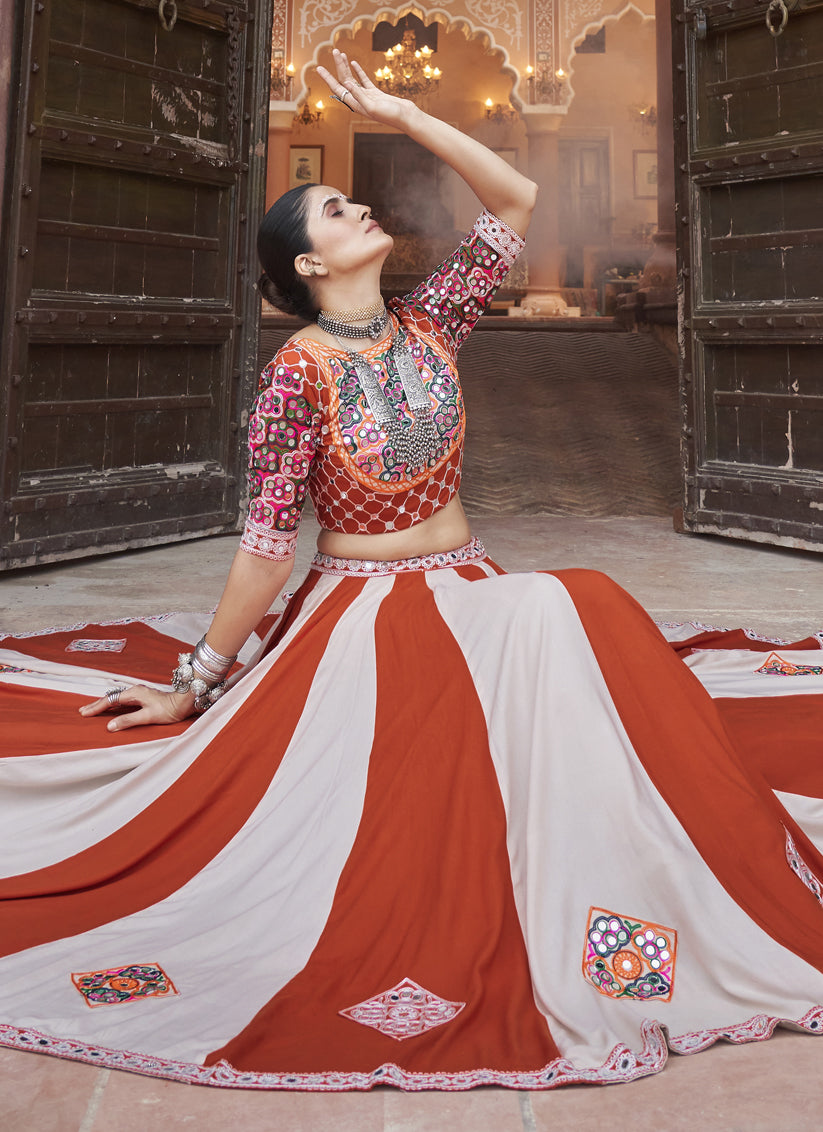 Multicolor Viscose Rayon Navratri Specials Chaniya Choli