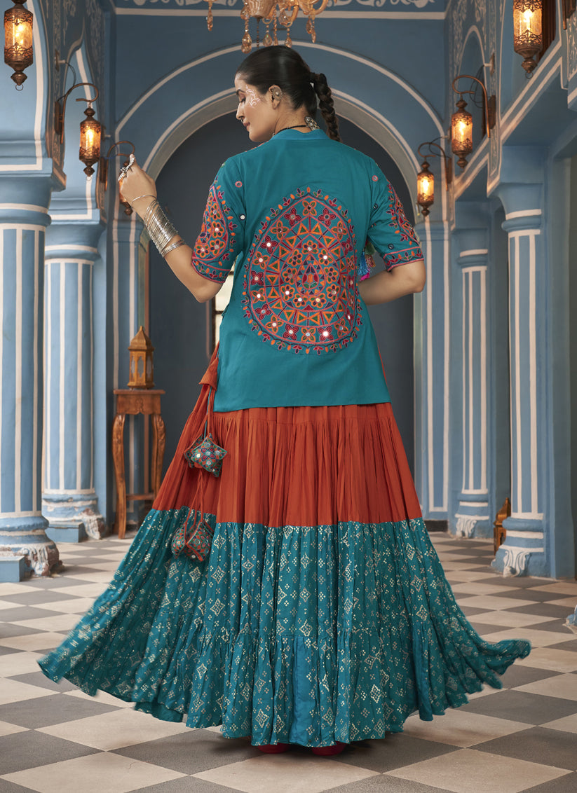 Multicolor Viscose Rayon Navratri Special Chaniya Choli