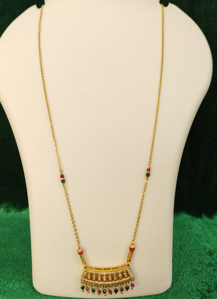 Golden Alloy Pendant Set