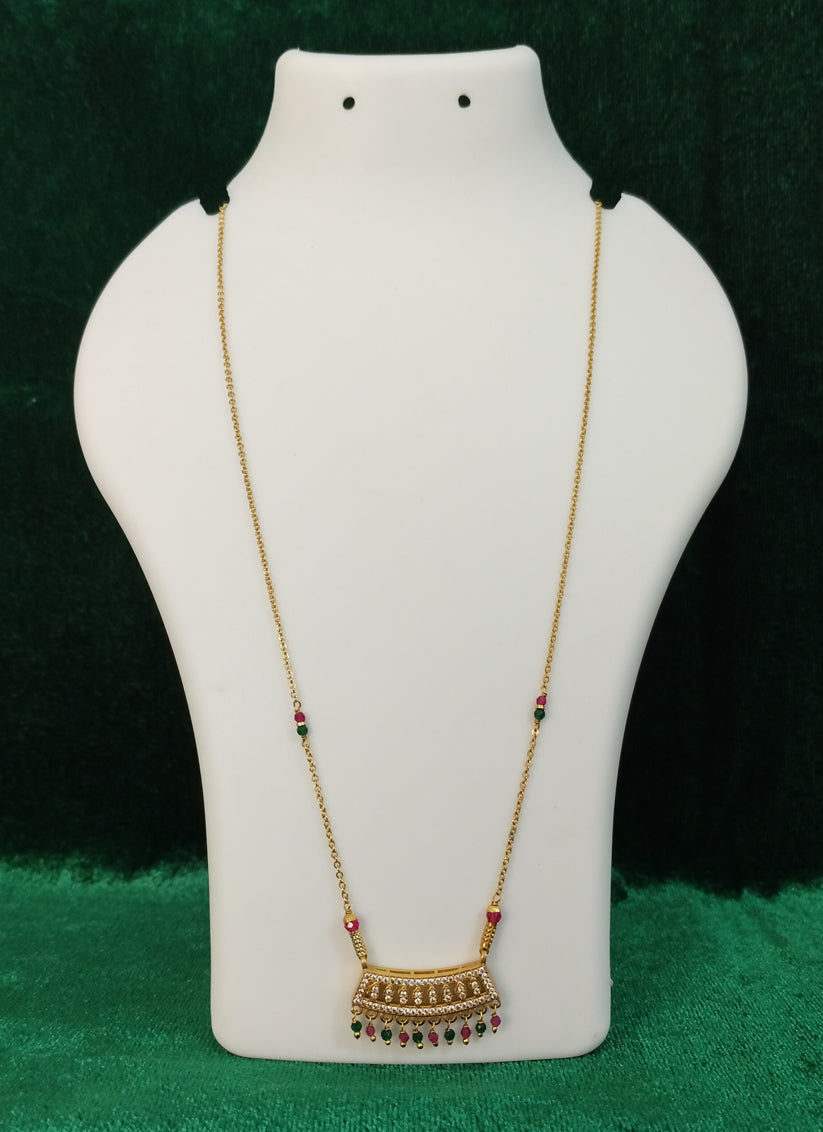 Golden Alloy Pendant Set