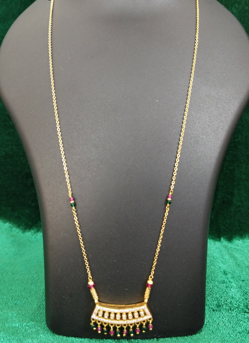 Golden Alloy Pendant Set