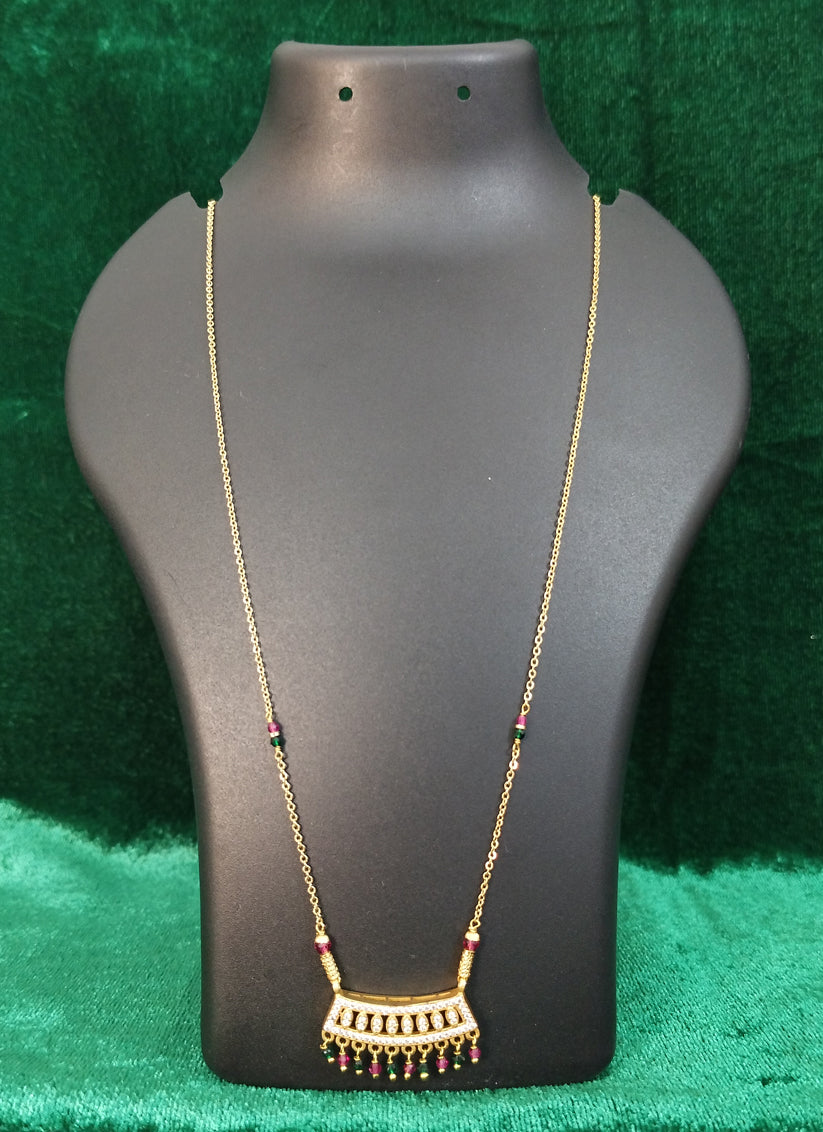 Golden Alloy Pendant Set