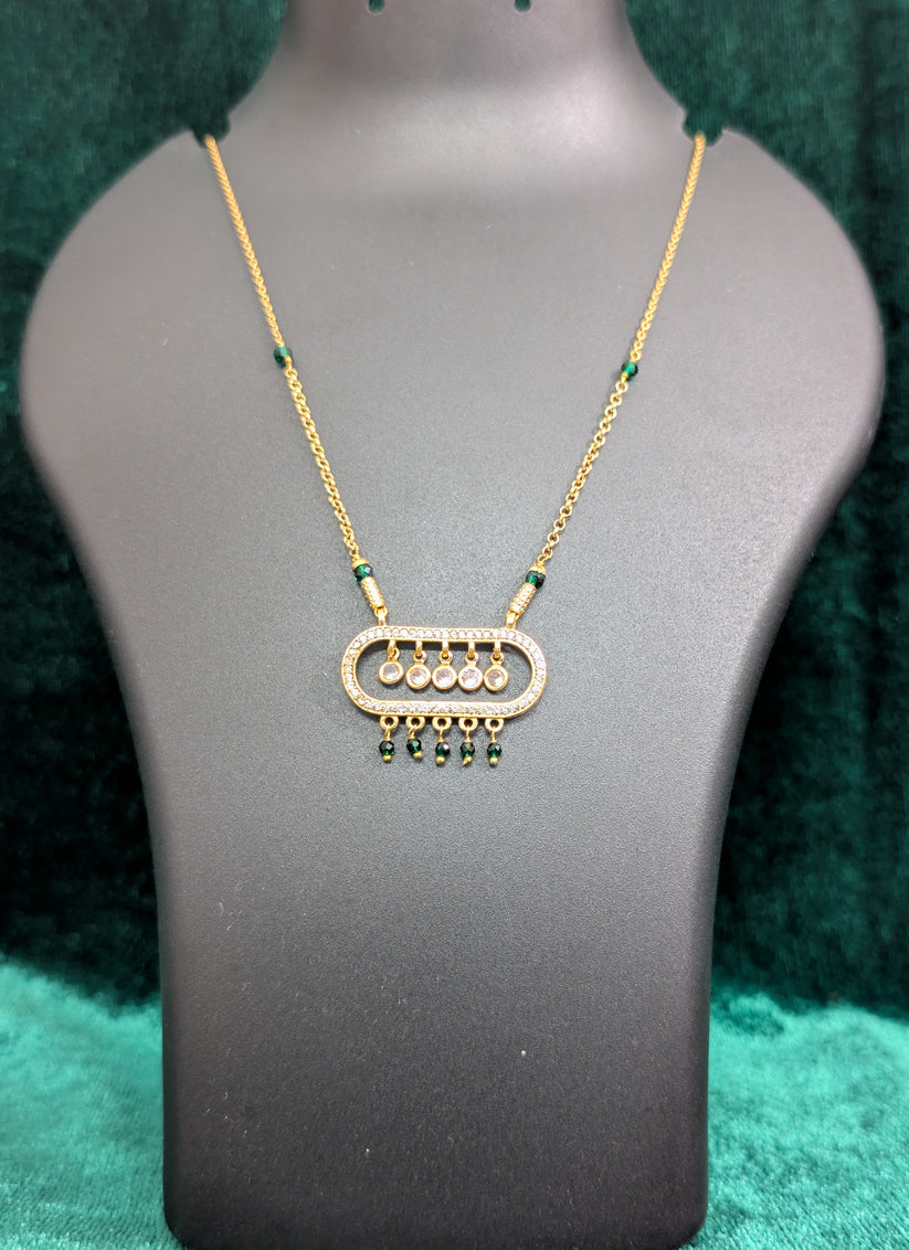 Golden Alloy Pendant Set