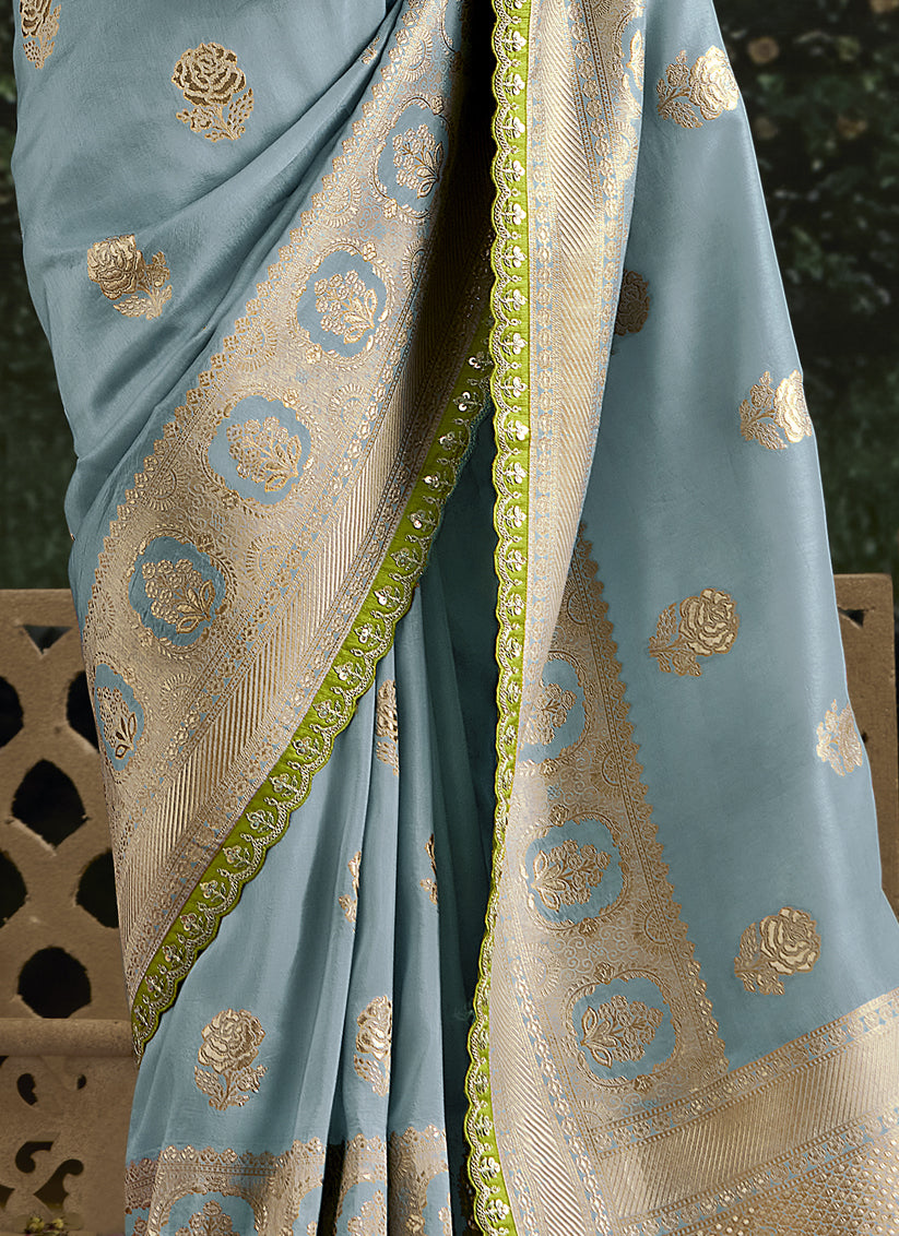Livid Dola Silk Embroidered Wedding Saree