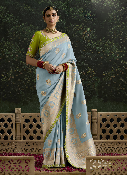 Livid Dola Silk Embroidered Wedding Saree