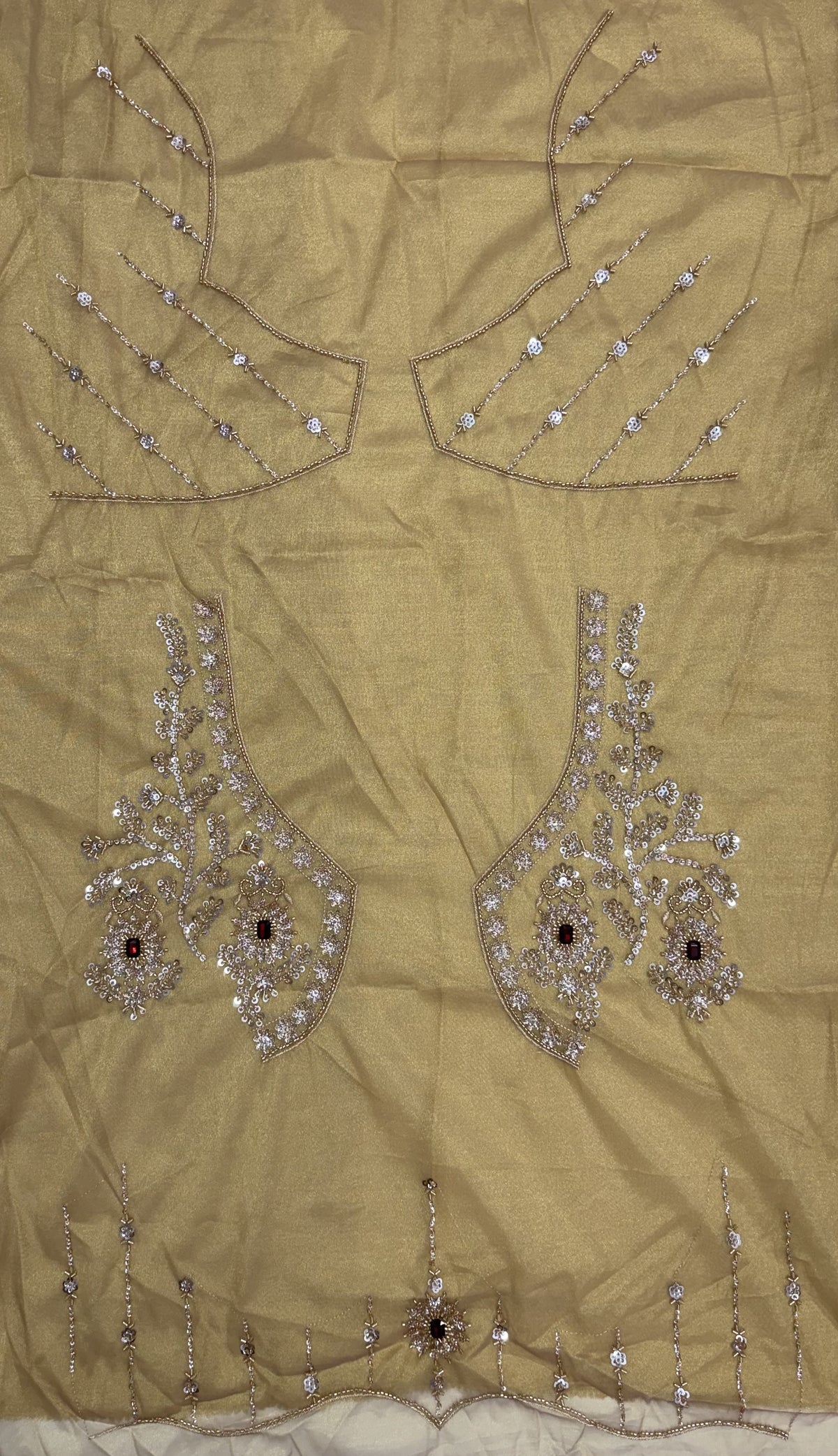 Beige Heavy Bridal Embroidered Lehenga Choli