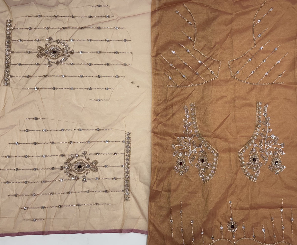 Peach Heavy Wedding Wear Embroidered Lehenga Choli