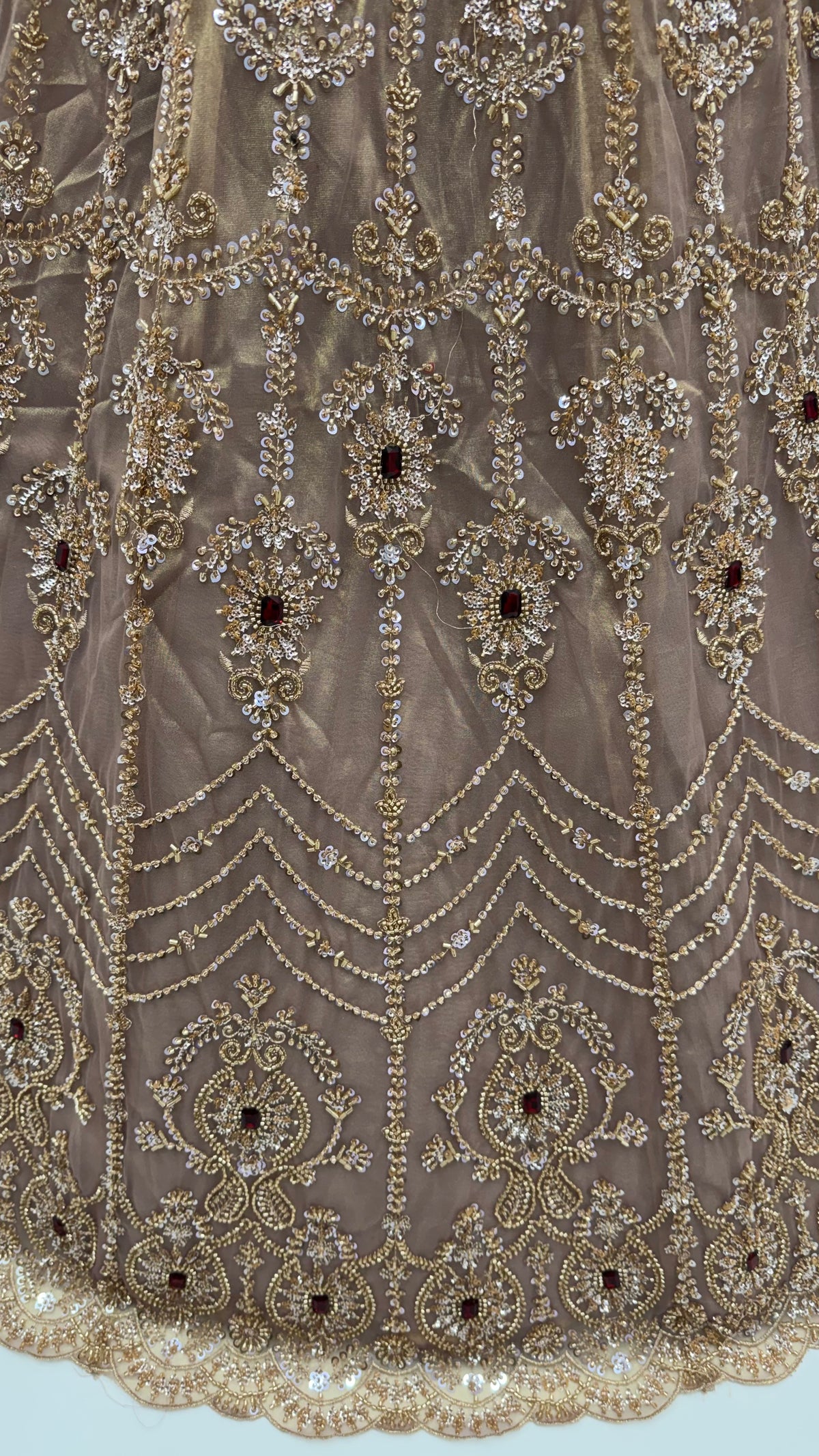 Dusty Heavy Bridal Embellished Lehenga Choli with Handwork