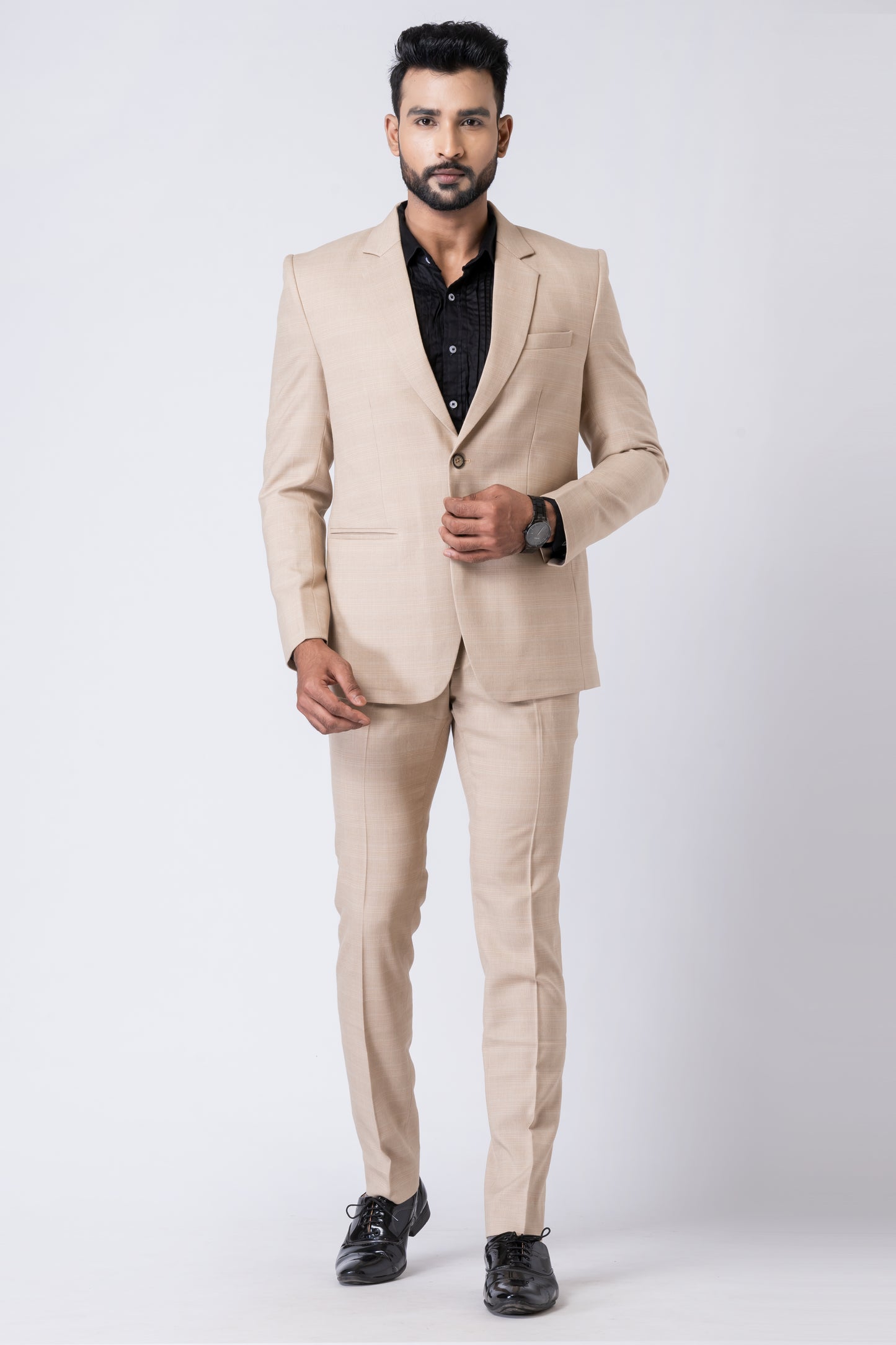Beige Men’s Classic 2-Piece Business Suit