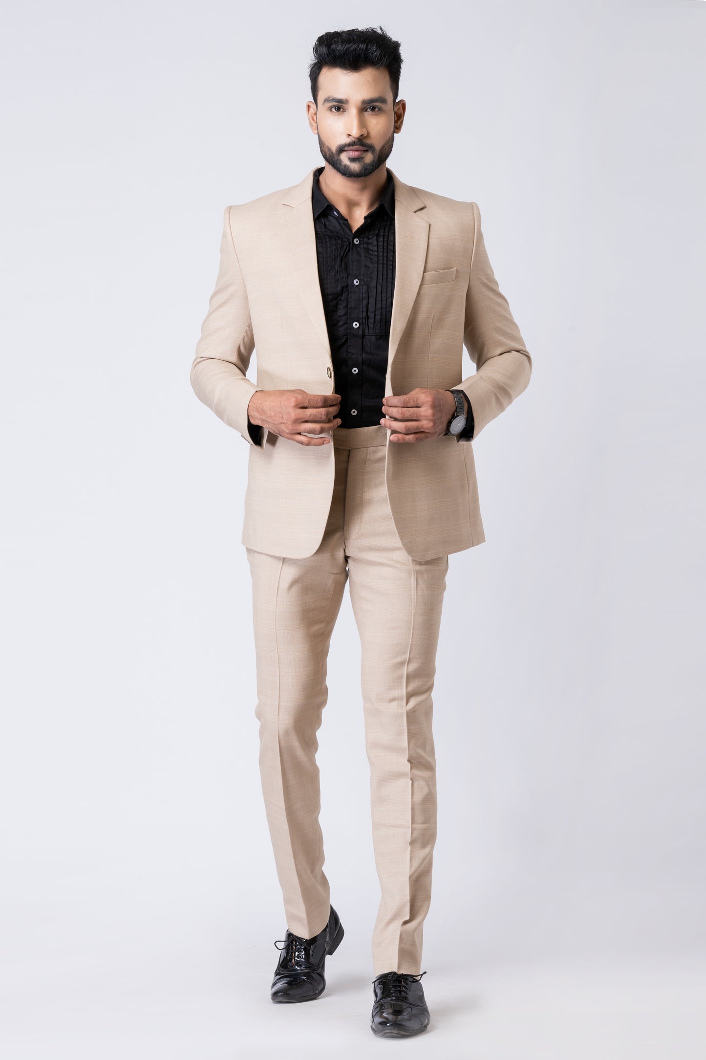 Beige Men’s Classic 2-Piece Business Suit