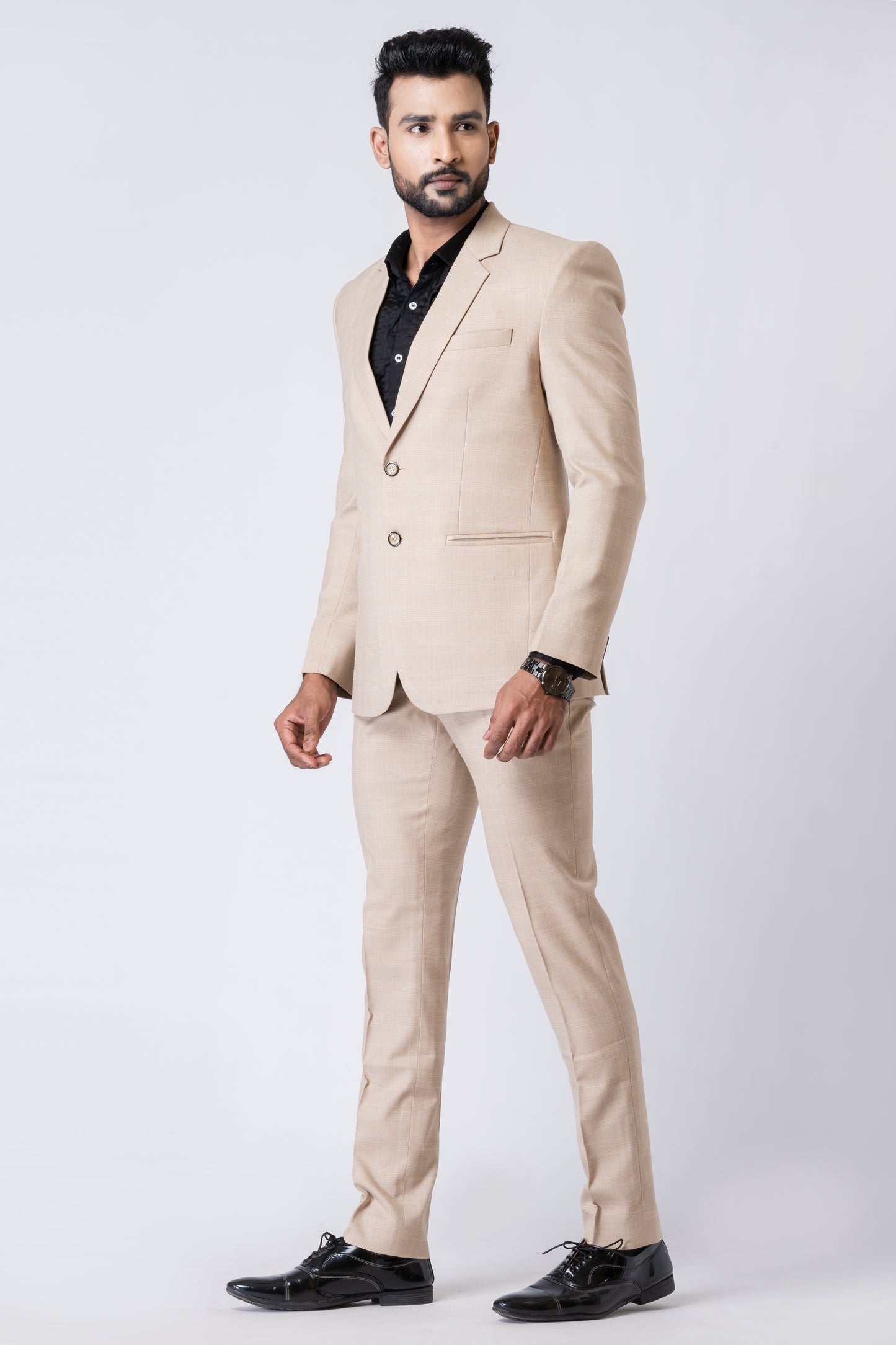 Beige Men’s Classic 2-Piece Business Suit