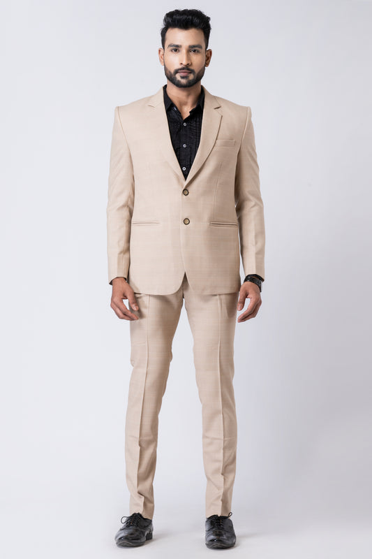 Beige Men’s Classic 2-Piece Business Suit